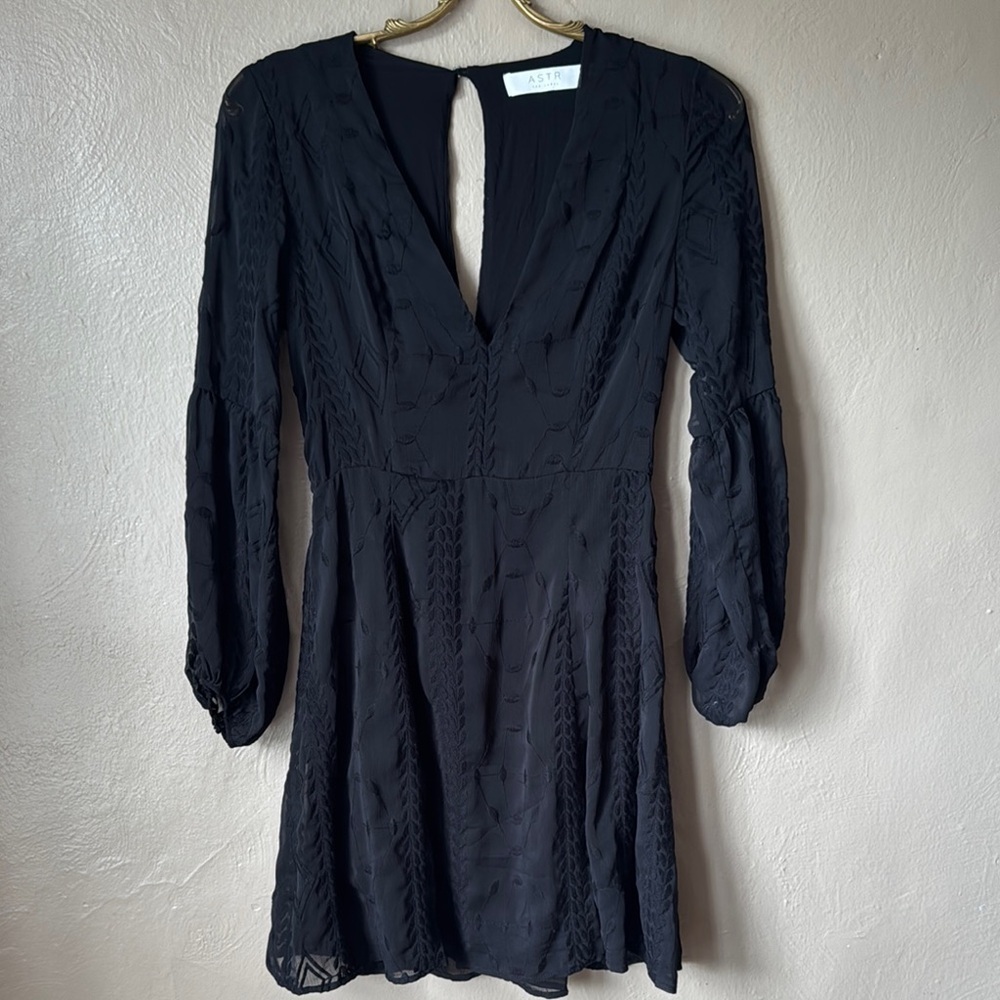 ASTR Black Long Sleeve Dress